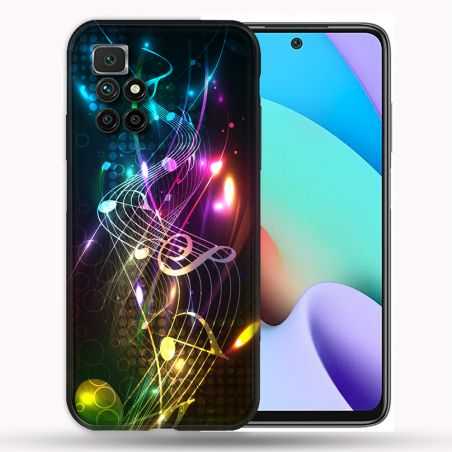 Coque Pour Xiaomi Redmi 10 Musique Partition Multicolore