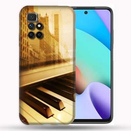 Coque Pour Xiaomi Redmi 10 Musique Piano Retro
