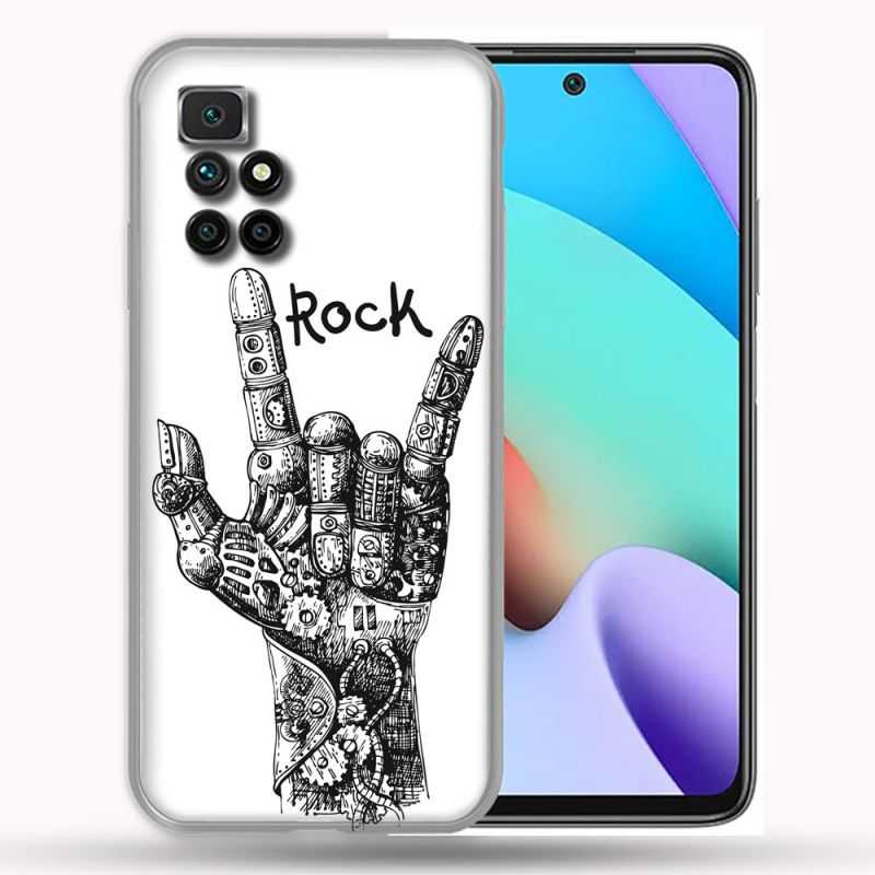 Coque Pour Xiaomi Redmi 10 Musique Rock Main