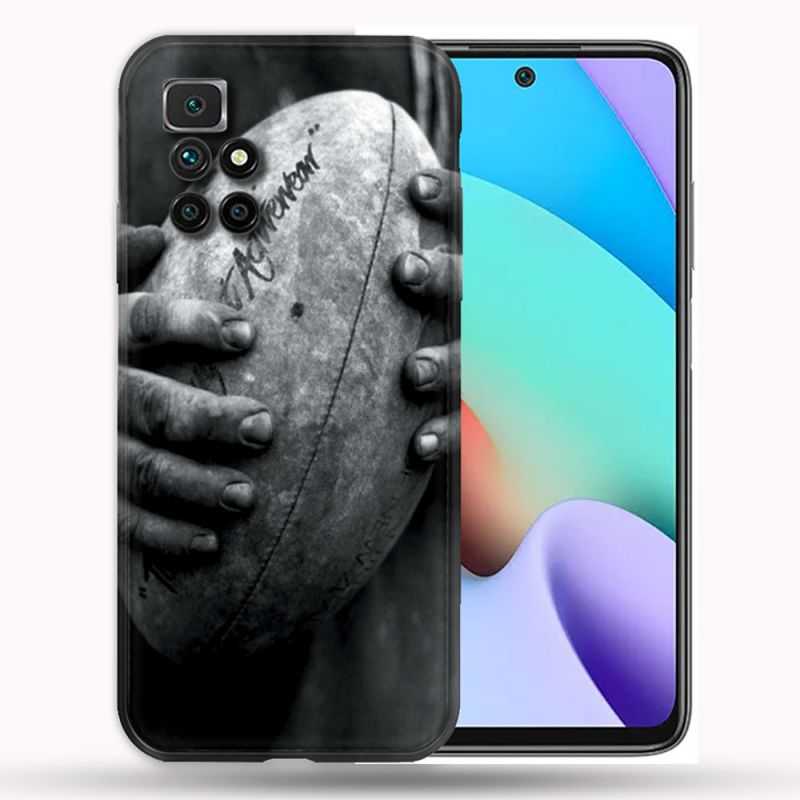 Coque Pour Xiaomi Redmi 10 Sport Rugby Ballon Vintage