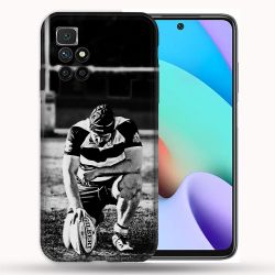 Coque Pour Xiaomi Redmi 10 Sport Rugby Noir Blanc