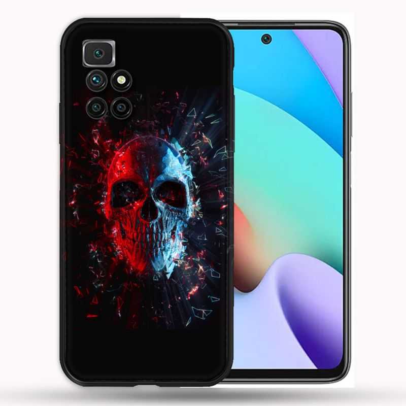 Coque Pour Xiaomi Redmi 10 Tete de Mort Deflagration