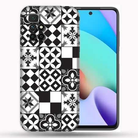 Coque Pour Xiaomi Redmi 10 Texture Carreau Ciment Noir