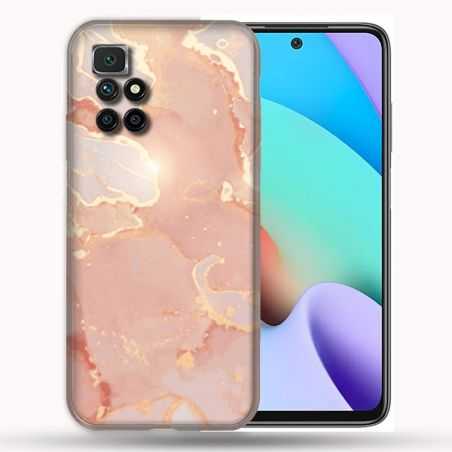 Coque Pour Xiaomi Redmi 10 Texture Marbre Rose