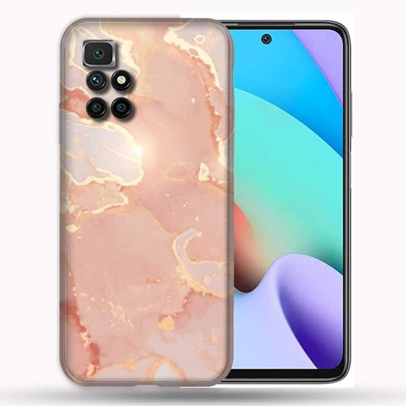 Coque Pour Xiaomi Redmi 10 Texture Marbre Rose