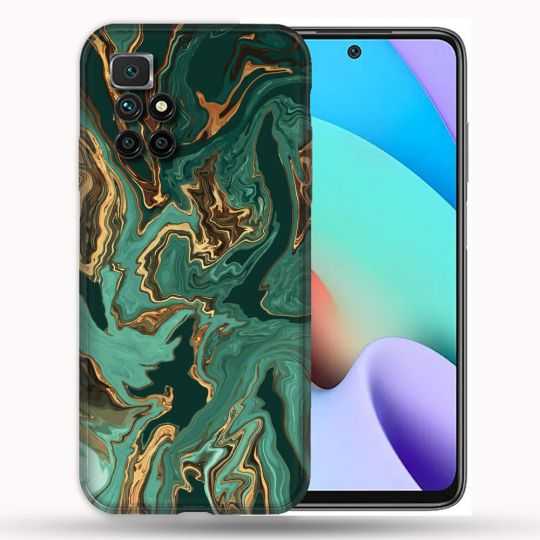 Coque Pour Xiaomi Redmi 10 Texture Marbre Vert