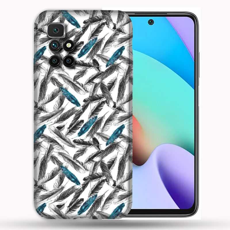 Coque Pour Xiaomi Redmi 10 Texture Plume Canard