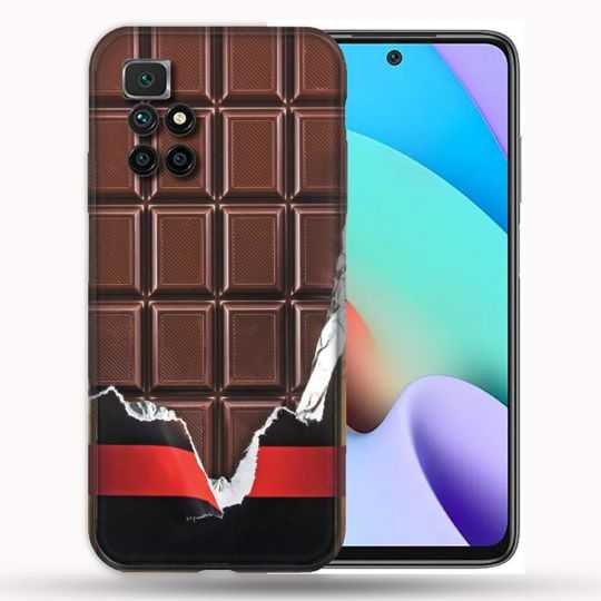 Coque Pour Xiaomi Redmi 10 Texture Trompe Oeil Chocolat