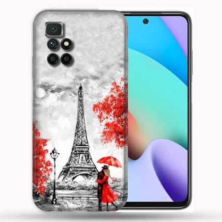 Coque Pour Xiaomi Redmi 10 Voyage France Paris Rouge