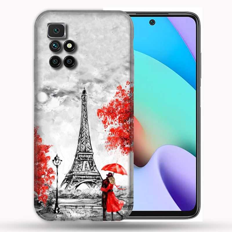 Coque Pour Xiaomi Redmi 10 Voyage France Paris Rouge