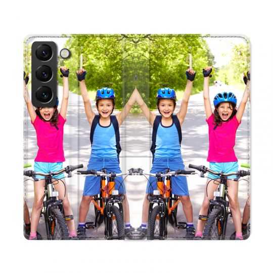 Housse Cuir Portefeuille Pour Samsung Galaxy S22 Plus Personnalisee