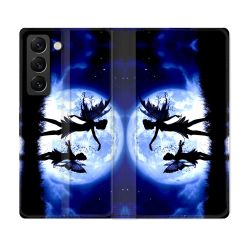 Housse Cuir Portefeuille Pour Samsung Galaxy S22 Fantastique Fee Lune