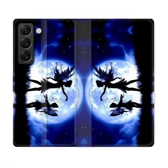 Housse Cuir Portefeuille Pour Samsung Galaxy S22 Fantastique Fee Lune