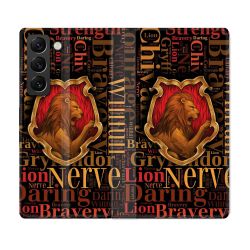 Housse Cuir Portefeuille Pour Samsung Galaxy S22 Harry Potter Griffondor