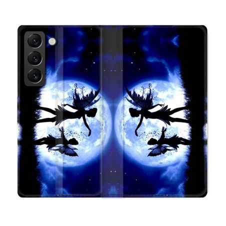 Housse Cuir Portefeuille Pour Samsung Galaxy S22 Plus Fantastique Fee Lune