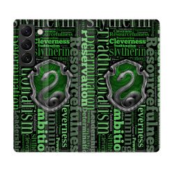 Housse Cuir Portefeuille Pour Samsung Galaxy S22 Harry Potter Serpentar