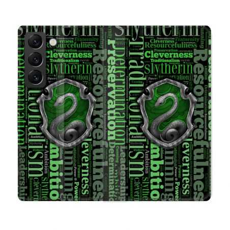 Housse Cuir Portefeuille Pour Samsung Galaxy S22 Harry Potter Serpentar