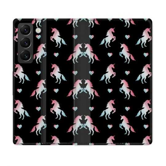 Housse Cuir Portefeuille Pour Samsung Galaxy S22 Plus Fantastique Licorne Pattern