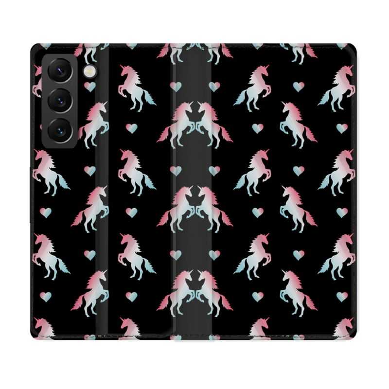 Housse Cuir Portefeuille Pour Samsung Galaxy S22 Plus Fantastique Licorne Pattern
