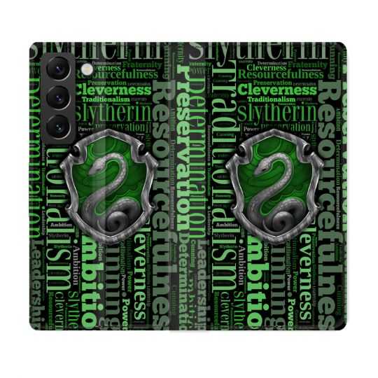 Housse Cuir Portefeuille Pour Samsung Galaxy S22 Plus Harry Potter Serpentar