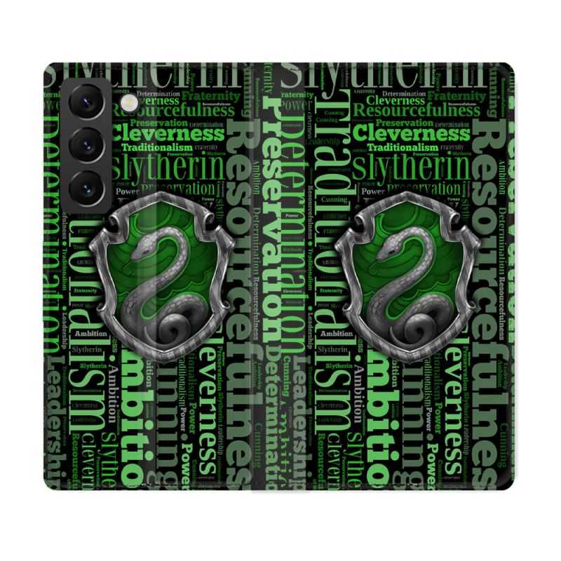 Housse Cuir Portefeuille Pour Samsung Galaxy S22 Plus Harry Potter Serpentar
