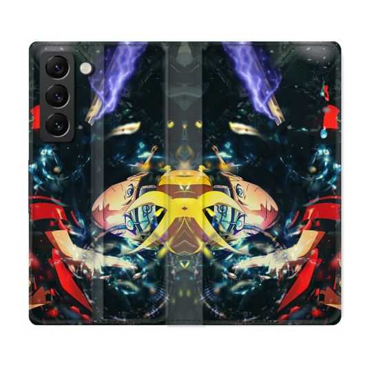 Housse Cuir Portefeuille Pour Samsung Galaxy S22 Manga Boruto Eclair