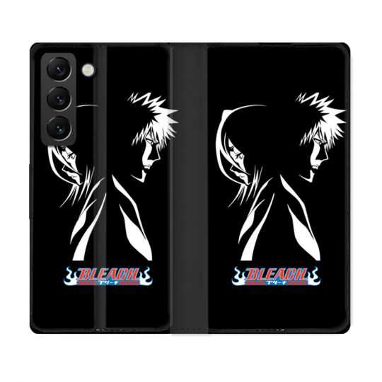 Housse Cuir Portefeuille Pour Samsung Galaxy S22 Plus Manga Bleach Duo