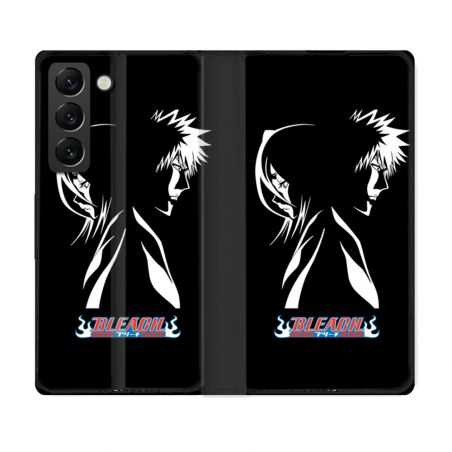 Housse Cuir Portefeuille Pour Samsung Galaxy S22 Plus Manga Bleach Duo