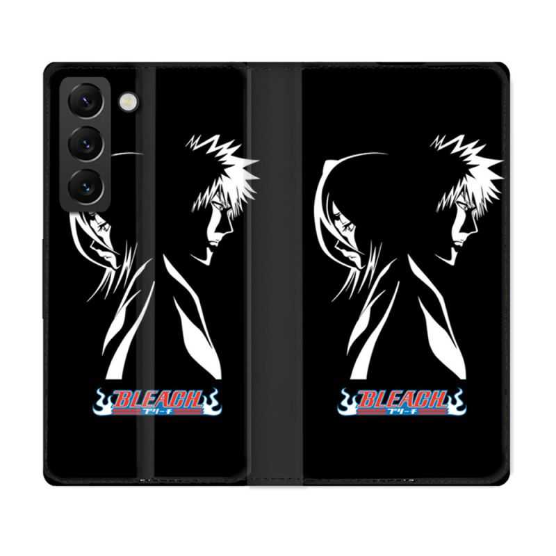Housse Cuir Portefeuille Pour Samsung Galaxy S22 Plus Manga Bleach Duo