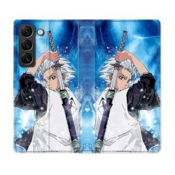 Housse Cuir Portefeuille Pour Samsung Galaxy S22 Plus Manga Bleach Hitsugaya