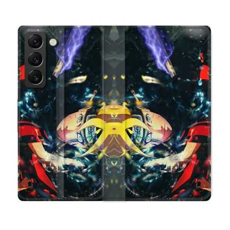 Housse Cuir Portefeuille Pour Samsung Galaxy S22 Plus Manga Boruto Eclair