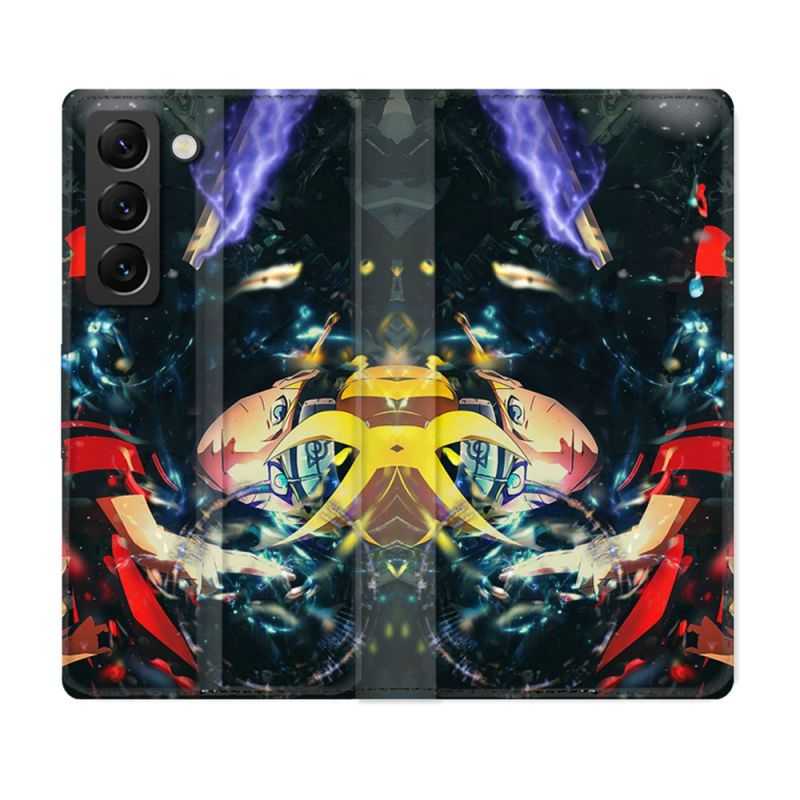 Housse Cuir Portefeuille Pour Samsung Galaxy S22 Plus Manga Boruto Eclair