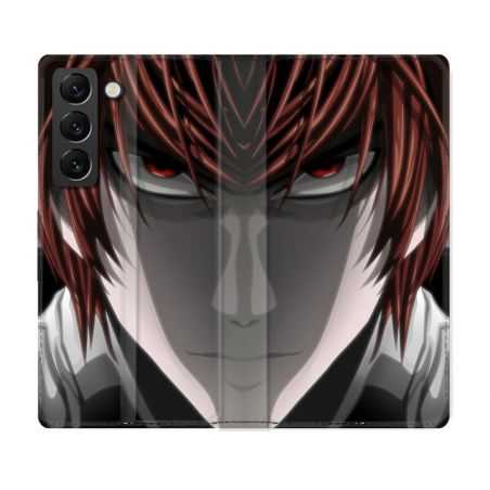 Housse Cuir Portefeuille Pour Samsung Galaxy S22 Plus Manga Death Note Kira