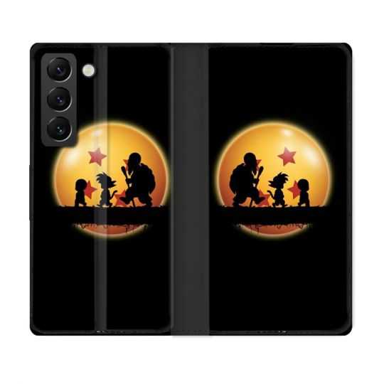 Housse Cuir Portefeuille Pour Samsung Galaxy S22 Plus Manga Dragon Ball Vintage