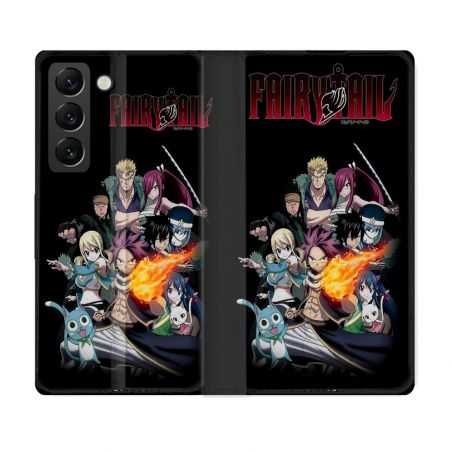 Housse Cuir Portefeuille Pour Samsung Galaxy S22 Plus Manga Fairy Tail Logo Team
