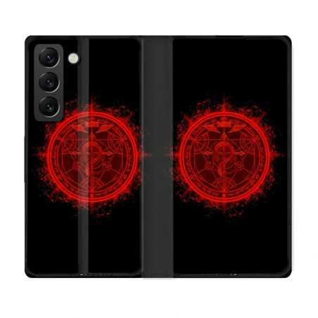 Housse Cuir Portefeuille Pour Samsung Galaxy S22 Plus Manga Fullmetal Alchemist Logo
