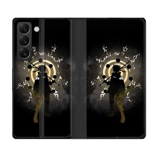 Housse Cuir Portefeuille Pour Samsung Galaxy S22 Plus Manga Naruto Sage
