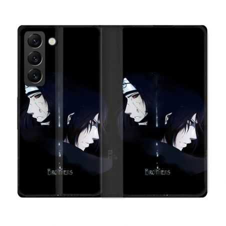 Housse Cuir Portefeuille Pour Samsung Galaxy S22 Plus Manga Naruto Sasuke Itachi