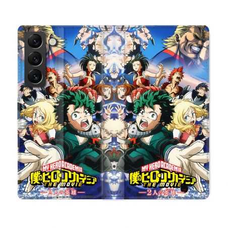 Housse Cuir Portefeuille Pour Samsung Galaxy S22 Manga My Hero Academia Affiche