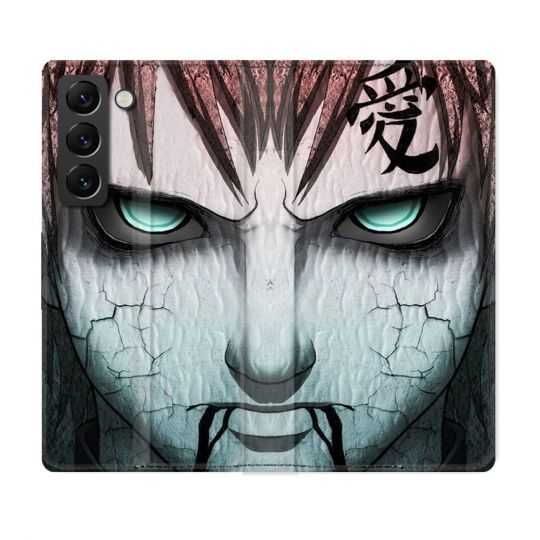 Housse Cuir Portefeuille Pour Samsung Galaxy S22 Manga Naruto Gaara