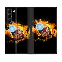 Housse Cuir Portefeuille Pour Samsung Galaxy S22 Manga Naruto Noir