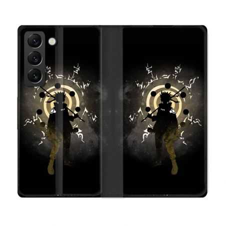 Housse Cuir Portefeuille Pour Samsung Galaxy S22 Manga Naruto Sage