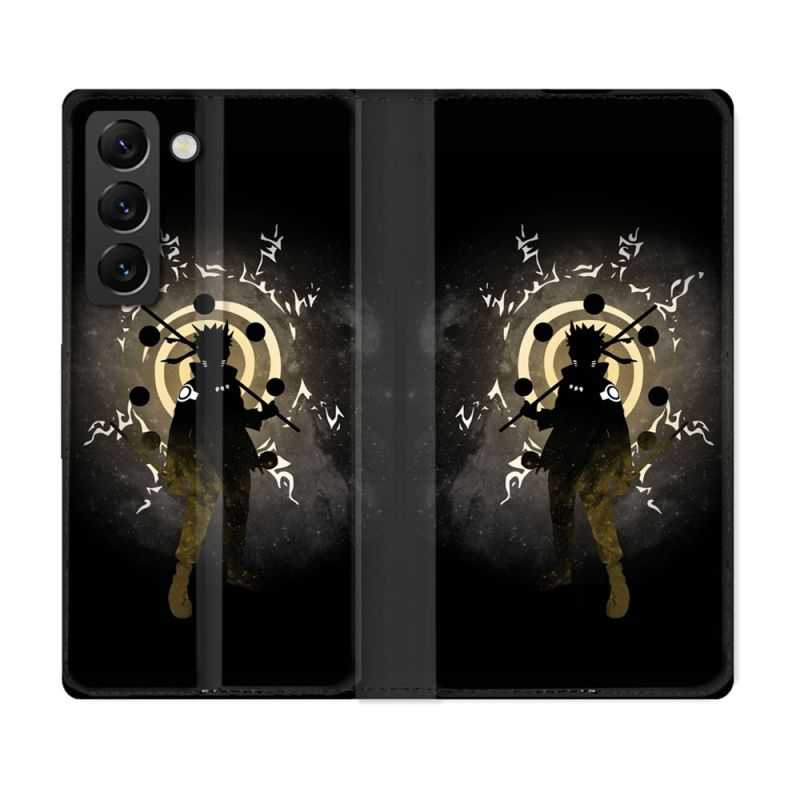 Housse Cuir Portefeuille Pour Samsung Galaxy S22 Manga Naruto Sage