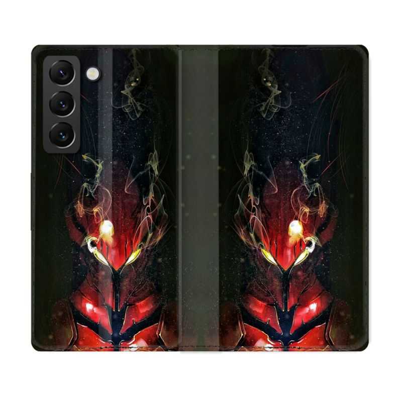 Housse Cuir Portefeuille Pour Samsung Galaxy S22 Plus Manga Solo Leveling Igris