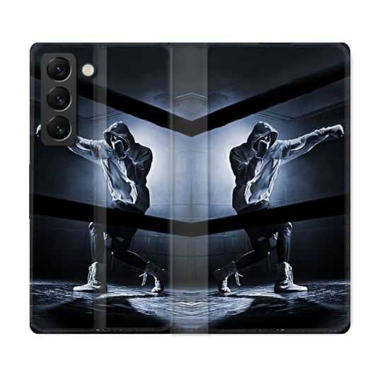 Housse Cuir Portefeuille Pour Samsung Galaxy S22 Plus Sport Boxe Poing