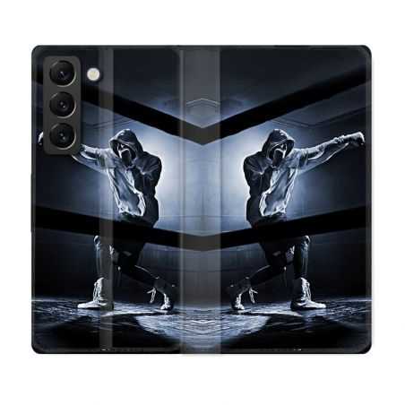 Housse Cuir Portefeuille Pour Samsung Galaxy S22 Plus Sport Boxe Poing