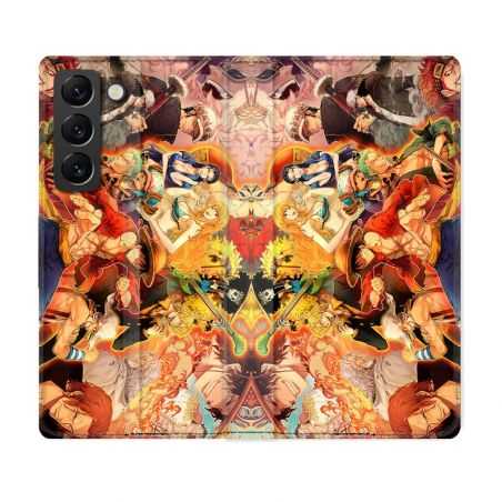 Housse Cuir Portefeuille Pour Samsung Galaxy S22 Manga One Piece Nakama