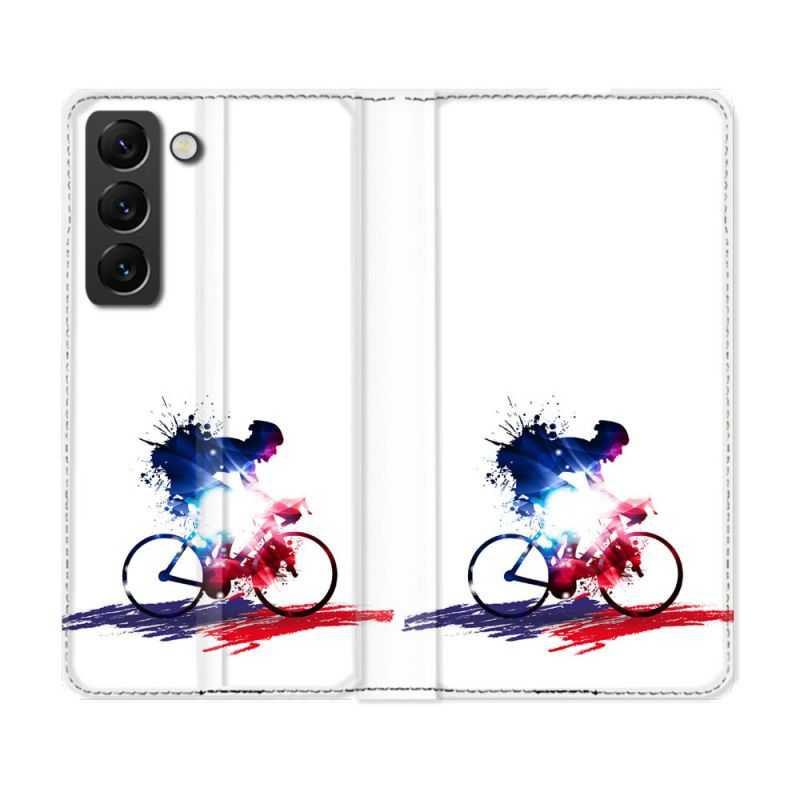 Housse Cuir Portefeuille Pour Samsung Galaxy S22 Plus Sport Cyclisme France