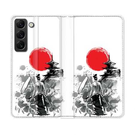 Housse Cuir Portefeuille Pour Samsung Galaxy S22 Plus Voyage Japon Femme
