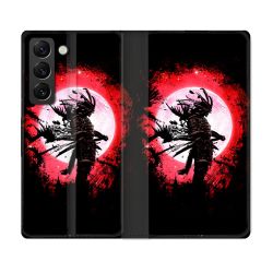 Housse Cuir Portefeuille Pour Samsung Galaxy S22 Plus Voyage Japon Samourai
